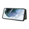 For Samsung Galaxy S21 FE Carbon Fiber Texture Magnetic Horizontal Flip TPU + PC + PU Leather Case with Card Slot(Green)
