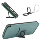 For Samsung Galaxy S21 FE Carbon Fiber Texture Magnetic Horizontal Flip TPU + PC + PU Leather Case with Card Slot(Green)