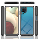 For Samsung Galaxy A12 Starry Sky Full Body Hybrid Shockproof Phone Case(Black)