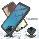 For Samsung Galaxy A12 Starry Sky Full Body Hybrid Shockproof Phone Case(Black)