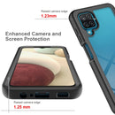 For Samsung Galaxy A12 Starry Sky Full Body Hybrid Shockproof Phone Case(Black)