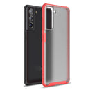 For Samsung Galaxy S21 FE Four-corner Shockproof TPU + PC Protective Case(Red)