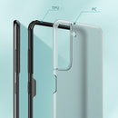 For Samsung Galaxy S21 FE Four-corner Shockproof TPU + PC Protective Case(Blue)