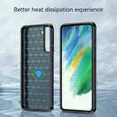 For Samsung Galaxy S21 FE Brushed Texture Carbon Fiber TPU Case(Black)