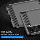For Samsung Galaxy S21 FE Brushed Texture Carbon Fiber TPU Case(Black)