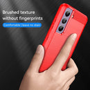 For Samsung Galaxy S21 FE Brushed Texture Carbon Fiber TPU Case(Red)