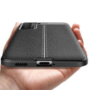 For Samsung Galaxy S21 FE Litchi Texture TPU Shockproof Case(Navy Blue)