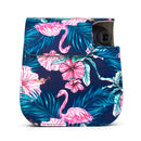 Flamingo Pattern Camera Bag with Shoulder Strap for Fujifilm Instax mini 11(Black Background)