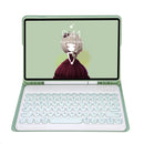 YT102B Detachable Candy Color Skin Feel Texture Round Keycap Bluetooth Keyboard Leather Case For iPad 10.2 2020 & 2019 / Air 2019 / Pro 10.5 inch(Light Green)