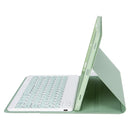 YT102B Detachable Candy Color Skin Feel Texture Round Keycap Bluetooth Keyboard Leather Case For iPad 10.2 2020 & 2019 / Air 2019 / Pro 10.5 inch(Light Green)
