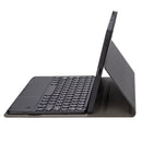 YA102B-A Detachable Lambskin Texture Round Keycap Bluetooth Keyboard Leather Tablet Case with Touch Control & Pen Slot & Stand For iPad 10.2 (2020) & (2019) / Air 3 10.5 inch / Pro 10.5 inch(Black)