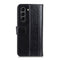 For Samsung Galaxy S21 FE Peas Crazy Horse Texture Horizontal Flip Leather Case with Holder & Card Slots & Wallet(Black)