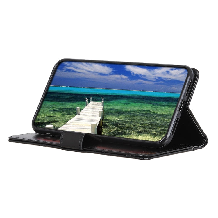 For Samsung Galaxy S21 FE Peas Crazy Horse Texture Horizontal Flip Leather Case with Holder & Card Slots & Wallet(Black)