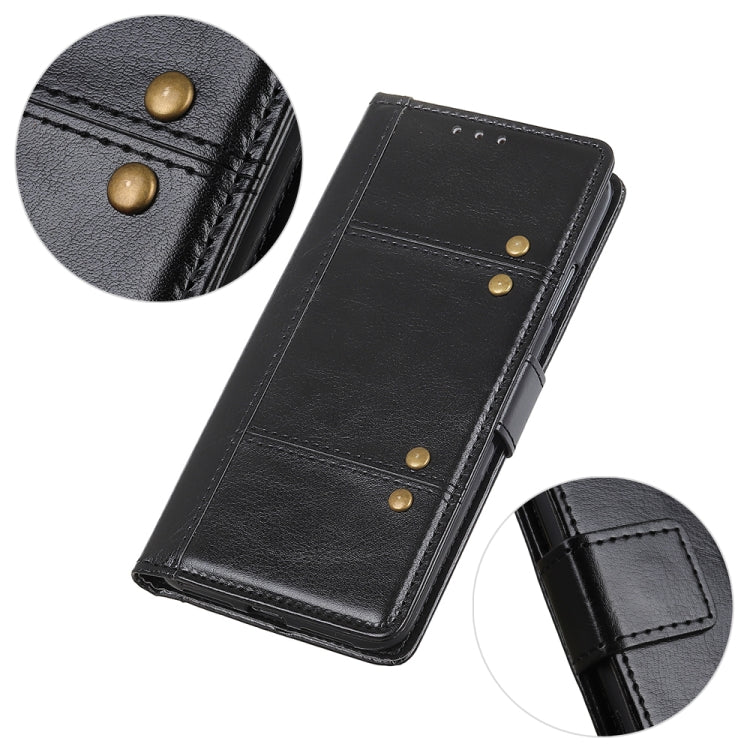 For Samsung Galaxy S21 FE Peas Crazy Horse Texture Horizontal Flip Leather Case with Holder & Card Slots & Wallet(Black)