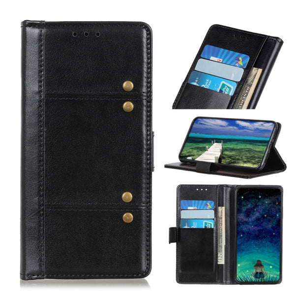 For Samsung Galaxy S21 FE Peas Crazy Horse Texture Horizontal Flip Leather Case with Holder & Card Slots & Wallet(Black)