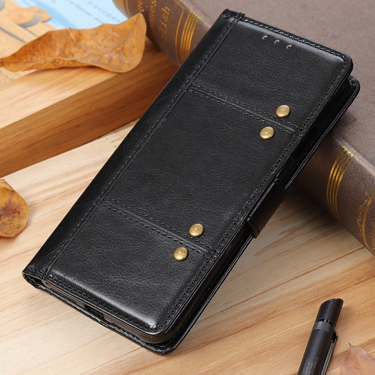For Samsung Galaxy S21 FE Peas Crazy Horse Texture Horizontal Flip Leather Case with Holder & Card Slots & Wallet(Black)
