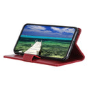 For Samsung Galaxy S21 FE Peas Crazy Horse Texture Horizontal Flip Leather Case with Holder & Card Slots & Wallet(Red)