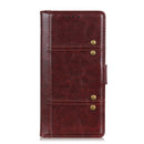 For Samsung Galaxy S21 FE Peas Crazy Horse Texture Horizontal Flip Leather Case with Holder & Card Slots & Wallet(Brown)