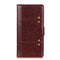For Samsung Galaxy S21 FE Peas Crazy Horse Texture Horizontal Flip Leather Case with Holder & Card Slots & Wallet(Brown)