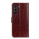 For Samsung Galaxy S21 FE Peas Crazy Horse Texture Horizontal Flip Leather Case with Holder & Card Slots & Wallet(Brown)