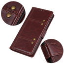 For Samsung Galaxy S21 FE Peas Crazy Horse Texture Horizontal Flip Leather Case with Holder & Card Slots & Wallet(Brown)