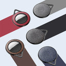 Sea Sand Texture PC Anti-scratch Shockproof Protective Cover Soft Case with Keychain Ring Loop For AirTag(Black)