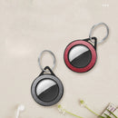 Sea Sand Texture PC Anti-scratch Shockproof Protective Cover Soft Case with Keychain Ring Loop For AirTag(Black)