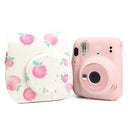 Painted Series Camera Bag with Shoulder Strap for Fujifilm Instax mini 11(Peach)