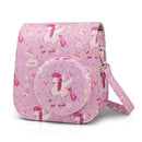 Painted Series Camera Bag with Shoulder Strap for Fujifilm Instax mini 11(Pink Fly Horse)