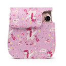 Painted Series Camera Bag with Shoulder Strap for Fujifilm Instax mini 11(Pink Fly Horse)