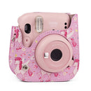 Painted Series Camera Bag with Shoulder Strap for Fujifilm Instax mini 11(Pink Fly Horse)