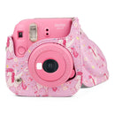 Painted Series Camera Bag with Shoulder Strap for Fujifilm Instax mini 11(Pink Fly Horse)