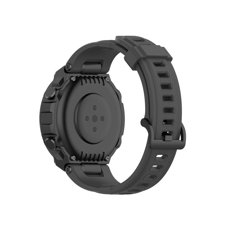 For Amazfit T-Rex Pro / Amazfit T-Rex Silicone Watch Band with Dismantling Tools, One Size(Dark Grey)