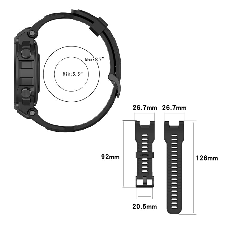 For Amazfit T-Rex Pro / Amazfit T-Rex Silicone Watch Band with Dismantling Tools, One Size(Purple)