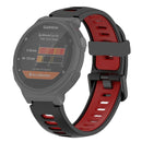 For Garmin Forerunner 220/230/235/620/630/735XT Two-color Silicone Watch Band(Black+Red)