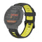 For Garmin Forerunner 220/230/235/620/630/735XT Two-color Silicone Watch Band(Black+Yellow)