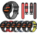 For Garmin Forerunner 220/230/235/620/630/735XT Two-color Silicone Watch Band(Black+Red)