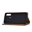For Huawei P30 Lite Solid Color Magnetic Horizontal Flip Leather Case with Card Slot & Holder(Black)