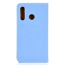 For Huawei P30 Lite Solid Color Magnetic Horizontal Flip Leather Case with Card Slot & Holder(Blue)