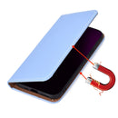 For Huawei P30 Lite Solid Color Magnetic Horizontal Flip Leather Case with Card Slot & Holder(Blue)
