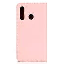 For Huawei P30 Lite Solid Color Magnetic Horizontal Flip Leather Case with Card Slot & Holder(Pink)