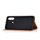 For Huawei P30 Lite Solid Color Magnetic Horizontal Flip Leather Case with Card Slot & Holder(Pink)