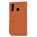 For Huawei P30 Lite Solid Color Magnetic Horizontal Flip Leather Case with Card Slot & Holder(Brown)