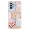For Samsung Galaxy A32 4G Electroplating TPU Protective Case(Pink Rhombus)