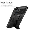 For OPPO A94 4G Vanguard Warrior All Inclusive Double-color Shockproof TPU + PC Protective Case with Holder(Graphite Green)