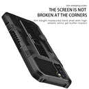 For OPPO A94 4G Vanguard Warrior All Inclusive Double-color Shockproof TPU + PC Protective Case with Holder(Graphite Green)