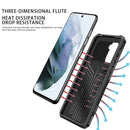 For OPPO A94 4G Vanguard Warrior All Inclusive Double-color Shockproof TPU + PC Protective Case with Holder(Graphite Green)