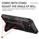 For OPPO A94 4G Vanguard Warrior All Inclusive Double-color Shockproof TPU + PC Protective Case with Holder(Graphite Green)