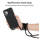 For Samsung Galaxy A32 5G Wheat Straw Material + TPU Protective Case with Lanyard(Black)