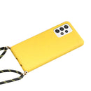 For Samsung Galaxy A52 5G / 4G Wheat Straw Material + TPU Protective Case with Lanyard(Yellow)